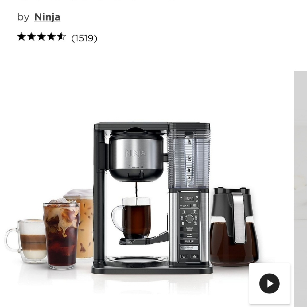 Ninja Coffee Maker with Folding Frother and Carafe